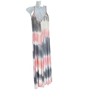 21 Saints Capri romper pink and gray tie dye small